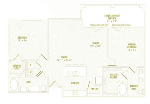 TBS B2 floor plan at Reveal at Bayside, Rowlett, Texas